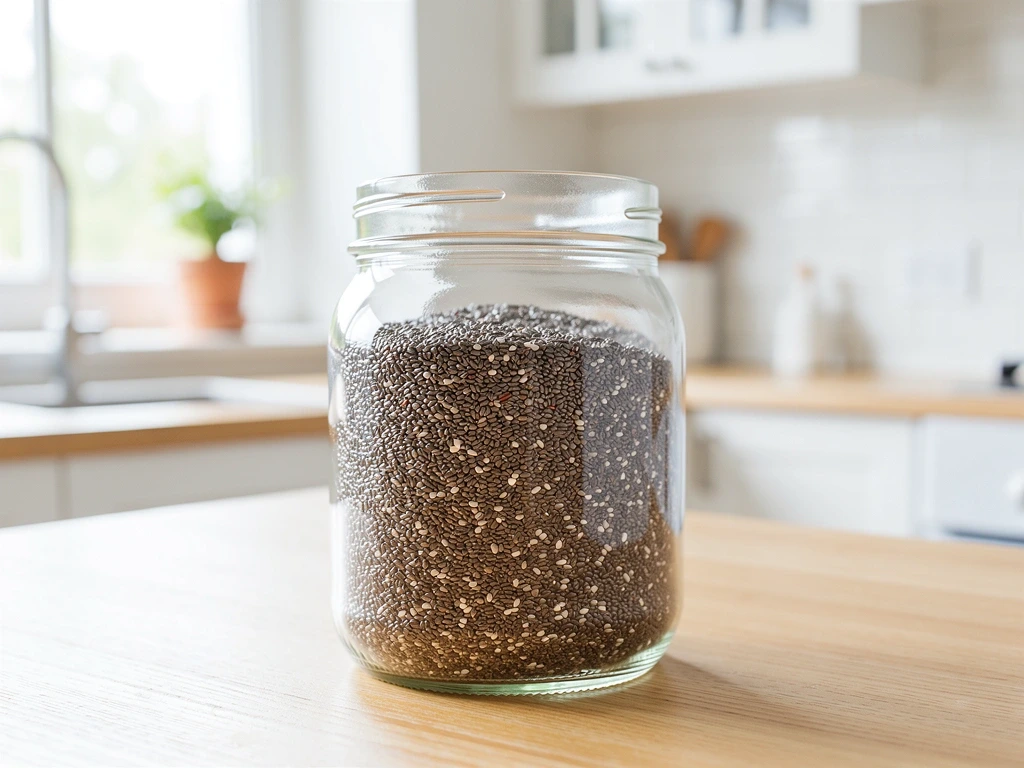 Frascos de semillas nutritivas